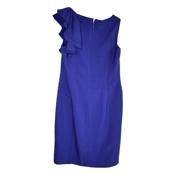 Calvin Klein Blue Sleeveless Aline Dress, Size 8, Pre-owned - Picture 2 of 3